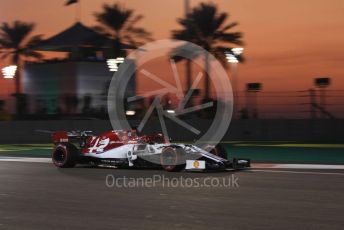 World © Octane Photographic Ltd. Formula 1 – Abu Dhabi GP - Practice 2. Alfa Romeo Racing C38 – Kimi Raikkonen. Yas Marina Circuit, Abu Dhabi, UAE. Friday 29th November 2019.