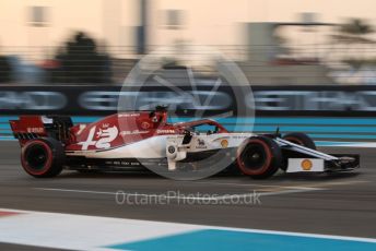 World © Octane Photographic Ltd. Formula 1 – Abu Dhabi GP - Qualifying. Alfa Romeo Racing C38 – Kimi Raikkonen. Yas Marina Circuit, Abu Dhabi, UAE. Saturday 30th November 2019.