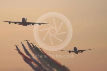 World © Octane Photographic Ltd. Formula 1 - Abu Dhabi GP - Race. Etihad and Al Fursan pre-race flyby. Yas Marina Circuit, Abu Dhabi, UAE. Sunday 1st December 2019.