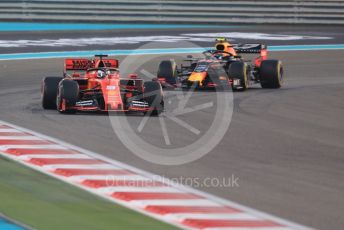 World © Octane Photographic Ltd. Formula 1 – Abu Dhabi GP - Race. Scuderia Ferrari SF90 – Sebastian Vettel and Aston Martin Red Bull Racing RB15 – Alexander Albon. Yas Marina Circuit, Abu Dhabi, UAE. Sunday 1st December 2019.