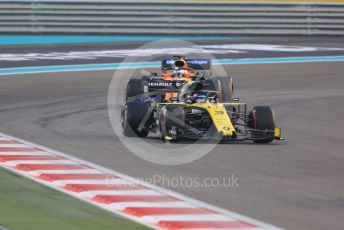 World © Octane Photographic Ltd. Formula 1 – Abu Dhabi GP - Race. Renault Sport F1 Team RS19 – Daniel Ricciardo and McLaren MCL34 – Carlos Sainz. Yas Marina Circuit, Abu Dhabi, UAE. Sunday 1st December 2019.