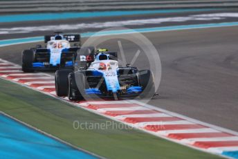 World © Octane Photographic Ltd. Formula 1 – Abu Dhabi GP - Race. ROKiT Williams Racing FW42 – Robert Kubica ahead of George Russell. Yas Marina Circuit, Abu Dhabi, UAE. Sunday 1st December 2019.