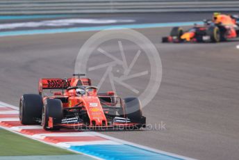 World © Octane Photographic Ltd. Formula 1 – Abu Dhabi GP - Race. Scuderia Ferrari SF90 – Sebastian Vettel and Aston Martin Red Bull Racing RB15 – Alexander Albon. Yas Marina Circuit, Abu Dhabi, UAE. Sunday 1st December 2019.