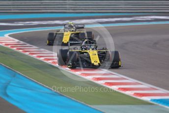 World © Octane Photographic Ltd. Formula 1 – Abu Dhabi GP - Race. Renault Sport F1 Team RS19 – Daniel Ricciardo and Nico Hulkenberg. Yas Marina Circuit, Abu Dhabi, UAE. Sunday 1st December 2019.