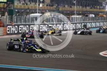 World © Octane Photographic Ltd. FIA Formula 2 (F2) – Abu Dhabi GP - Race 1. Carlin - Louis Deletraz on the green flag lap. Yas Marina Circuit, Abu Dhabi, UAE. Saturday 30th November 2019.