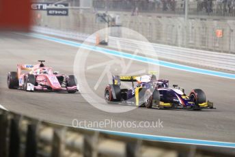 World © Octane Photographic Ltd. FIA Formula 2 (F2) – Abu Dhabi GP - Race 1. Trident – Christian Lundgaard and BWT Arden - Tatiana Calderon. Yas Marina Circuit, Abu Dhabi, UAE. Saturday 30th November 2019.