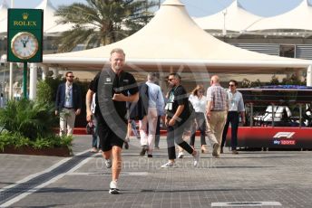 World © Octane Photographic Ltd. Formula 1 – Abu Dhabi GP - Paddock. Haas F1 Team VF19 – Kevin Magnussen. Yas Marina Circuit, Abu Dhabi, UAE. Friday 29th November 2019.