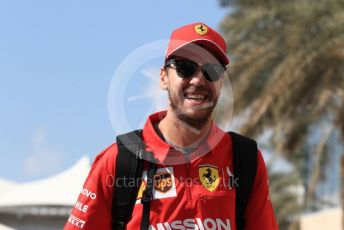 World © Octane Photographic Ltd. Formula 1 – Abu Dhabi GP - Paddock. Scuderia Ferrari SF90 – Sebastian Vettel. Yas Marina Circuit, Abu Dhabi, UAE. Friday 29th November 2019.