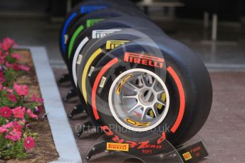World © Octane Photographic Ltd. Formula 1 - Abu Dhabi GP - Paddock. Pirelli tyres. Yas Marina Circuit, Abu Dhabi, UAE. Saturday 30th November 2019.