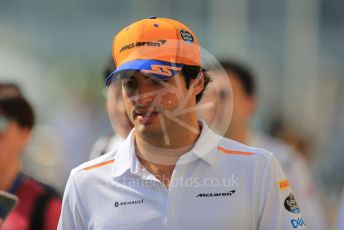 World © Octane Photographic Ltd. Formula 1 – Abu Dhabi GP - Paddock. McLaren MCL34 – Carlos Sainz. Yas Marina Circuit, Abu Dhabi, UAE. Saturday 30th November 2019.