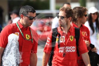 World © Octane Photographic Ltd. Formula 1 – Abu Dhabi GP - Paddock. Scuderia Ferrari SF90 – Sebastian Vettel. Yas Marina Circuit, Abu Dhabi, UAE. Sunday 1st December 2019.