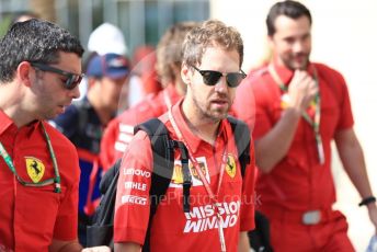 World © Octane Photographic Ltd. Formula 1 – Abu Dhabi GP - Paddock. Scuderia Ferrari SF90 – Sebastian Vettel. Yas Marina Circuit, Abu Dhabi, UAE. Sunday 1st December 2019.