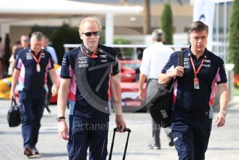 World © Octane Photographic Ltd. Formula 1 - Abu Dhabi GP - Paddock. Andrew (Andy) Green - Technical Director at SportPesa  and Andy Stevenson – Sporting Director at SportPesa Racing Point. Yas Marina Circuit, Abu Dhabi, UAE. Sunday 1st December 2019.