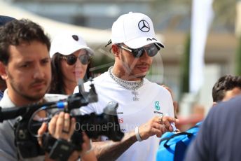 World © Octane Photographic Ltd. Formula 1 – Abu Dhabi GP - Paddock. Mercedes AMG Petronas Motorsport AMG F1 W10 EQ Power+ - Lewis Hamilton. Yas Marina Circuit, Abu Dhabi, UAE. Sunday 1st December 2019.