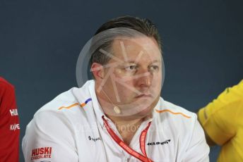 World © Octane Photographic Ltd. Formula 1 - Abu Dhabi GP – Friday FIA Team Press Conference. Zak Brown - Executive Director of McLaren Technology Group. Yas Marina Circuit, Abu Dhabi, UAE. Friday 29th November 2019.