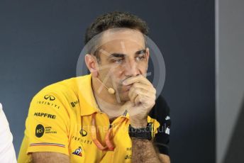 World © Octane Photographic Ltd. Formula 1 - Abu Dhabi GP – Friday FIA Team Press Conference. Cyril Abiteboul - Managing Director of Renault Sport Racing Formula 1 Team. Yas Marina Circuit, Abu Dhabi, UAE. Friday 29th November 2019.