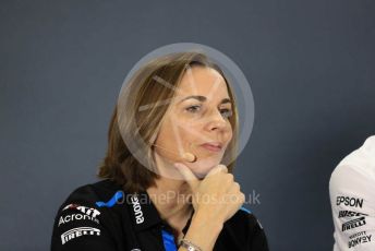 World © Octane Photographic Ltd. Formula 1 - Abu Dhabi GP – Friday FIA Team Press Conference. Claire Williams - Deputy Team Principal of ROKiT Williams Racing. Yas Marina Circuit, Abu Dhabi, UAE. Friday 29th November 2019.