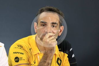 World © Octane Photographic Ltd. Formula 1 - Abu Dhabi GP – Friday FIA Team Press Conference. Cyril Abiteboul - Managing Director of Renault Sport Racing Formula 1 Team. Yas Marina Circuit, Abu Dhabi, UAE. Friday 29th November 2019.