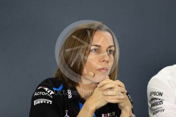 World © Octane Photographic Ltd. Formula 1 - Abu Dhabi GP – Friday FIA Team Press Conference. Claire Williams - Deputy Team Principal of ROKiT Williams Racing. Yas Marina Circuit, Abu Dhabi, UAE. Friday 29th November 2019.