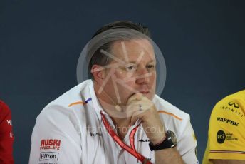 World © Octane Photographic Ltd. Formula 1 - Abu Dhabi GP – Friday FIA Team Press Conference. Zak Brown - Executive Director of McLaren Technology Group. Yas Marina Circuit, Abu Dhabi, UAE. Friday 29th November 2019.