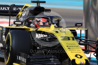 World © Octane Photographic Ltd. Formula 1 – Abu Dhabi Pirelli Tyre Test. Renault Sport F1 Team RS19 – Esteban Ocon. Yas Marina Circuit, Abu Dhabi, UAE. Tuesday 3rd December 2019.