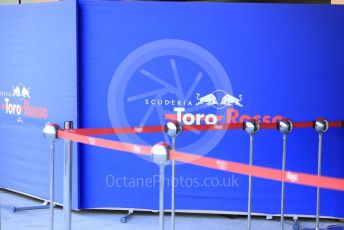 World © Octane Photographic Ltd. Formula 1 – Abu Dhabi Pirelli Tyre Test. Scuderia Toro Rosso STR14 garage. Yas Marina Circuit, Abu Dhabi, UAE. Tuesday 3rd December 2019.