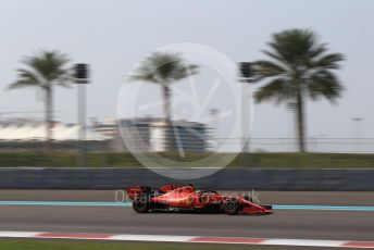 World © Octane Photographic Ltd. Formula 1 – Abu Dhabi Pirelli Tyre Test. Scuderia Ferrari SF90 – Sebastian Vettel. Yas Marina Circuit, Abu Dhabi, UAE. Tuesday 3rd December 2019.