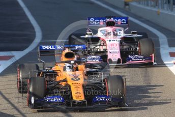 World © Octane Photographic Ltd. Formula 1 – Abu Dhabi Pirelli Tyre Test. McLaren MCL34 – Carlos Sainz and SportPesa Racing Point RP19 – Lance Stroll. Yas Marina Circuit, Abu Dhabi, UAE. Wednesday 4th December 2019.