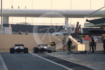 World © Octane Photographic Ltd. Formula 1 – Abu Dhabi Pirelli Tyre Test. McLaren MCL34 – Carlos Sainz and SportPesa Racing Point RP19 – Lance Stroll. Yas Marina Circuit, Abu Dhabi, UAE. Wednesday 4th December 2019.