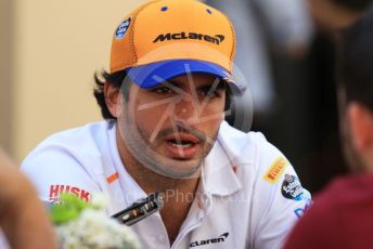 World © Octane Photographic Ltd. Formula 1 – Abu Dhabi GP - Paddock. McLaren MCL34 – Carlos Sainz. Yas Marina Circuit, Abu Dhabi, UAE. Thursday 28th November 2019.