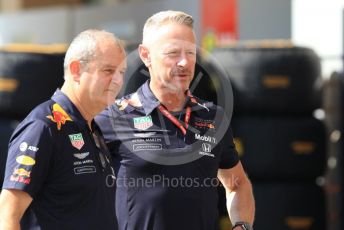 World © Octane Photographic Ltd. Formula 1 - Abu Dhabi GP - Paddock. Jonathan Wheatley - Team Manager and Gerrard O'Reilly - Race Team Coordinator at Red Bull Racing. Yas Marina Circuit, Abu Dhabi, UAE. Thursday 28th November 2019.