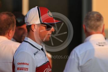 World © Octane Photographic Ltd. Formula 1 – Abu Dhabi GP - Paddock. Alfa Romeo Racing C38 – Kimi Raikkonen. Yas Marina Circuit, Abu Dhabi, UAE. Thursday 28th November 2019.