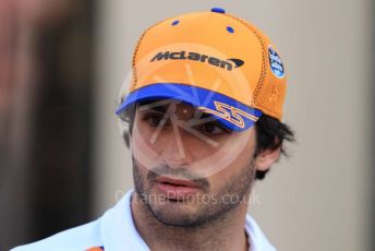 World © Octane Photographic Ltd. Formula 1 – Abu Dhabi GP - Paddock. McLaren MCL34 – Carlos Sainz. Yas Marina Circuit, Abu Dhabi, UAE. Thursday 28th November 2019.