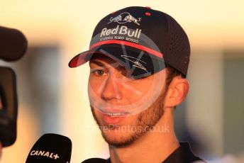 World © Octane Photographic Ltd. Formula 1 – Abu Dhabi GP - Paddock. Scuderia Toro Rosso STR14 – Pierre Gasly. Yas Marina Circuit, Abu Dhabi, UAE. Thursday 28th November 2019.