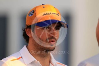 World © Octane Photographic Ltd. Formula 1 – Abu Dhabi GP - Paddock. McLaren MCL34 – Carlos Sainz. Yas Marina Circuit, Abu Dhabi, UAE. Thursday 28th November 2019.