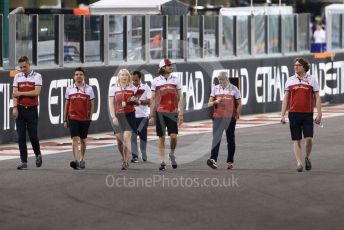 World © Octane Photographic Ltd. Formula 1 – Abu Dhabi GP - Track Walk. Alfa Romeo Racing C38 – Antonio Giovinazzi. Yas Marina Circuit, Abu Dhabi, UAE. Thursday 28th November 2019.