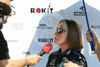 World © Octane Photographic Ltd. Formula 1 - Abu Dhabi GP - Paddock. Claire Williams - Deputy Team Principal of ROKiT Williams Racing. Yas Marina Circuit, Abu Dhabi, UAE. Thursday 28th November 2019.