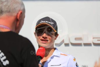 World © Octane Photographic Ltd. Formula 1 – Abu Dhabi GP - Paddock. McLaren MCL34 – Lando Norris. Yas Marina Circuit, Abu Dhabi, UAE. Thursday 28th November 2019.