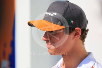 World © Octane Photographic Ltd. Formula 1 – Abu Dhabi GP - Paddock. McLaren MCL34 – Lando Norris. Yas Marina Circuit, Abu Dhabi, UAE. Thursday 28th November 2019.