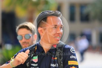 World © Octane Photographic Ltd. Formula 1 – Abu Dhabi GP - Paddock. Aston Martin Red Bull Racing RB15 – Alexander Albon and Haas F1 Team VF19 – Romain Grosjean. Yas Marina Circuit, Abu Dhabi, UAE. Thursday 28th November 2019.