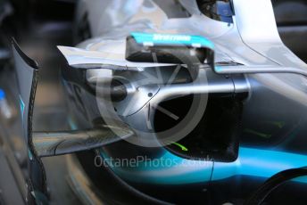 World © Octane Photographic Ltd. Formula 1 – Abu Dhabi GP - Scrutineering. Mercedes AMG Petronas Motorsport AMG F1 W10 EQ Power+ - Lewis Hamilton. Yas Marina Circuit, Abu Dhabi, UAE. Thursday 28th November 2019.