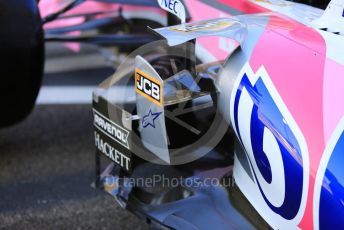 World © Octane Photographic Ltd. Formula 1 – Abu Dhabi GP - Scrutineering. SportPesa Racing Point RP19 - Sergio Perez. Yas Marina Circuit, Abu Dhabi, UAE. Thursday 28th November 2019.