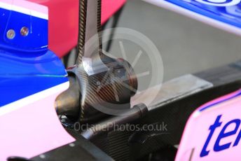 World © Octane Photographic Ltd. Formula 1 – Abu Dhabi GP - Scrutineering. SportPesa Racing Point RP19 - Sergio Perez. Yas Marina Circuit, Abu Dhabi, UAE. Thursday 28th November 2019.