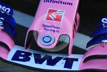 World © Octane Photographic Ltd. Formula 1 – Abu Dhabi GP - Scrutineering. SportPesa Racing Point RP19 - Sergio Perez. Yas Marina Circuit, Abu Dhabi, UAE. Thursday 28th November 2019.