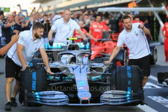 World © Octane Photographic Ltd. Formula 1 – Abu Dhabi GP - Scrutineering. Mercedes AMG Petronas Motorsport AMG F1 W10 EQ Power+ - Valtteri Bottas. Yas Marina Circuit, Abu Dhabi, UAE. Thursday 28th November 2019.