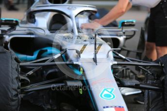 World © Octane Photographic Ltd. Formula 1 – Abu Dhabi GP - Scrutineering. Mercedes AMG Petronas Motorsport AMG F1 W10 EQ Power+ - Valtteri Bottas. Yas Marina Circuit, Abu Dhabi, UAE. Thursday 28th November 2019.