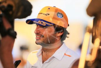 World © Octane Photographic Ltd. Formula 1 – Abu Dhabi GP - Paddock. McLaren MCL34 – Carlos Sainz. Yas Marina Circuit, Abu Dhabi, UAE. Thursday 28th November 2019.