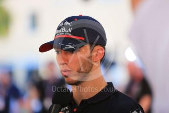 World © Octane Photographic Ltd. Formula 1 – Abu Dhabi GP - Paddock. Scuderia Toro Rosso STR14 – Pierre Gasly. Yas Marina Circuit, Abu Dhabi, UAE. Thursday 28th November 2019.