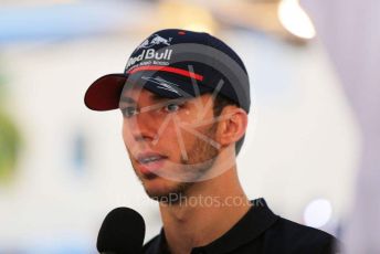 World © Octane Photographic Ltd. Formula 1 – Abu Dhabi GP - Paddock. Scuderia Toro Rosso STR14 – Pierre Gasly. Yas Marina Circuit, Abu Dhabi, UAE. Thursday 28th November 2019.