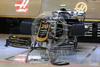 World © Octane Photographic Ltd. Formula 1 – Abu Dhabi GP - Pitlane. Haas F1 Team VF19 – Kevin Magnussen. Yas Marina Circuit, Abu Dhabi, UAE. Thursday 28th November 2019.